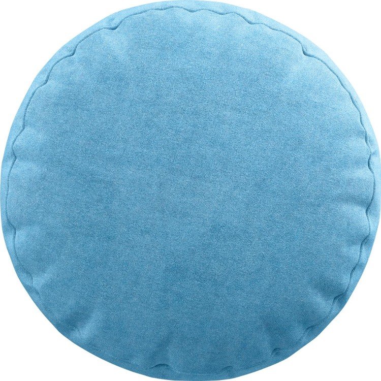 Подушка круглая Cortin вельвет голубой