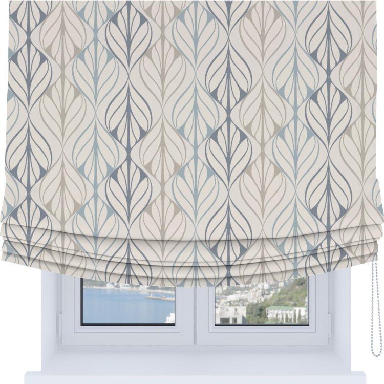 Римская штора Soft с мягкими складками, «Растительный орнамент»