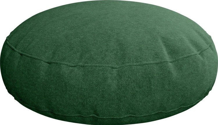 Подушка круглая «Кортин» канвас тёмно-зелёный